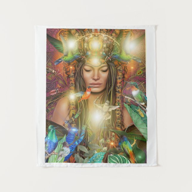 Hummingbird Princess Wandteppich (Vorderseite)