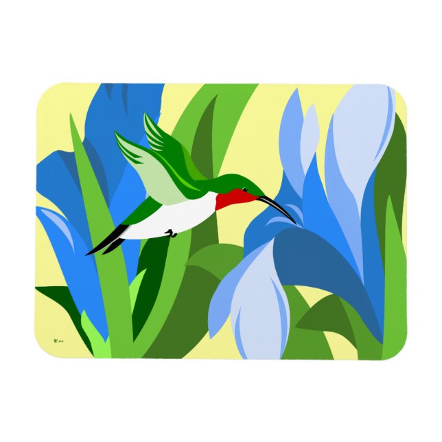 Hummingbird Rechteckige Magnete (Horizontal)