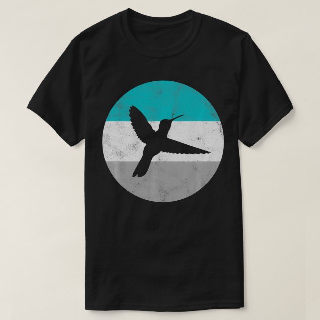 Hummingbird Retro Bird Geschenk für Männer oder Ju T-Shirt (Design vorne)