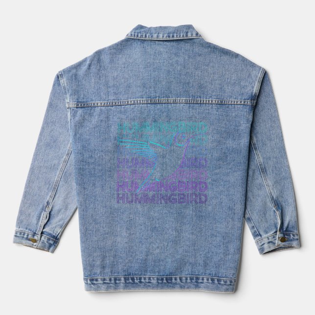 Hummingbird Retro Jeansjacke (Rückseite)