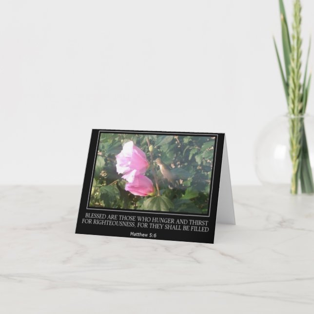 Hummingbird Scripting Note Card Karte (Vorderseite)