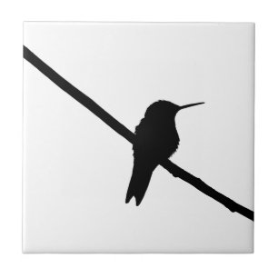 Hummingbird-Silhouette Fliese