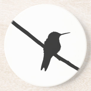 Hummingbird-Silhouette Getränkeuntersetzer