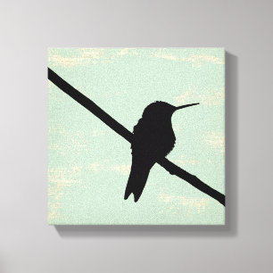 Hummingbird Silhouette im Hintergrund Leinwanddruck