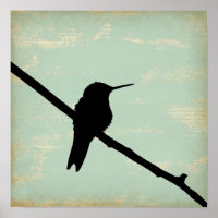 Hummingbird Silhouette im Hintergrund
