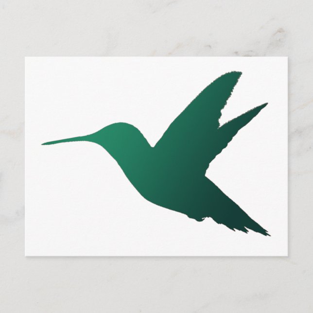 Hummingbird Silhouette Postcard Postkarte (Vorderseite)