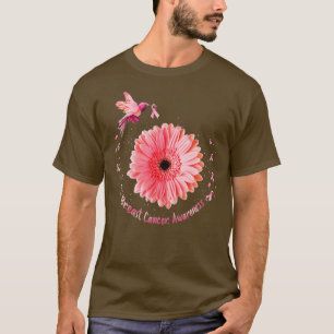 Hummingbird Sonnenblume Rosa Ribbon Brustkrebs Aw T-Shirt