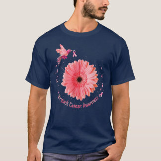 Hummingbird Sonnenblume Rosa Ribbon Brustkrebs Aw T-Shirt