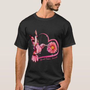 Hummingbird Sonnenblume Rosa Ribbon Brustkrebs Aw T-Shirt