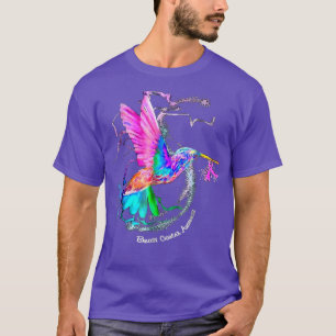 Hummingbird Sonnenblume Rosa Ribbon Brustkrebs Aw T-Shirt