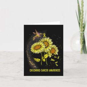 Hummingbird Sonnenblumen Kinderkrebs Bewusstsein Karte