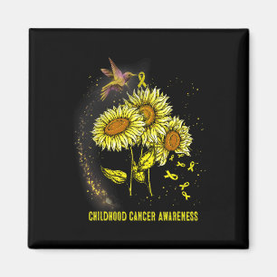 Hummingbird Sonnenblumen Kinderkrebs Bewusstsein Magnet
