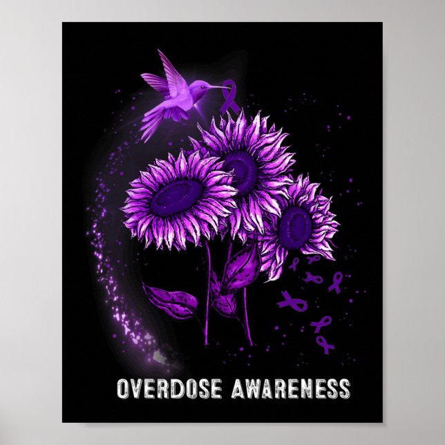 Hummingbird Sonnenblumen Überdosierung Bewusstsein Poster (Vorne)