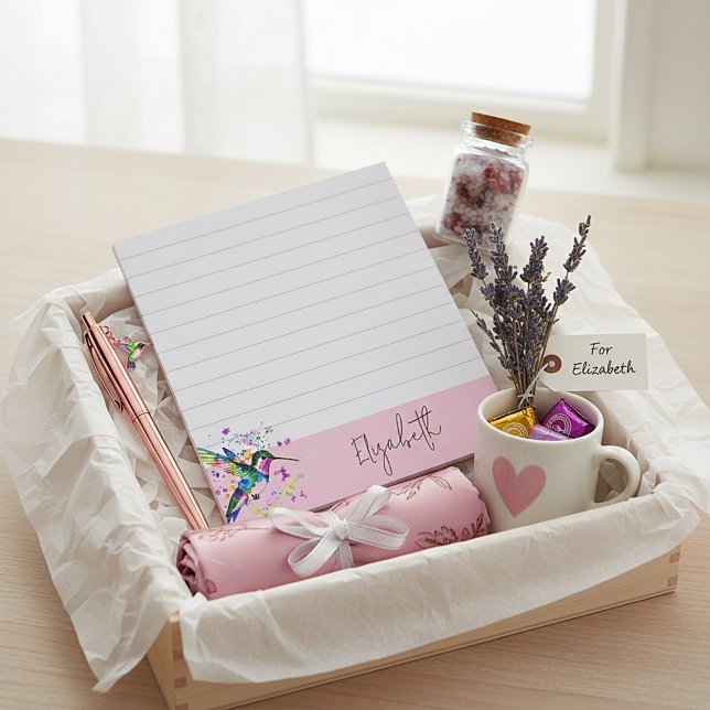 Hummingbird Spritzer personalisiert Notizblock (Von Creator hochgeladen)