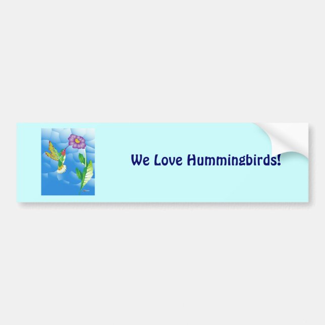 Hummingbird: stilisiert autoaufkleber (Vorne)