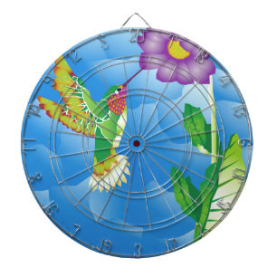 Hummingbird: stilisiert dartscheibe