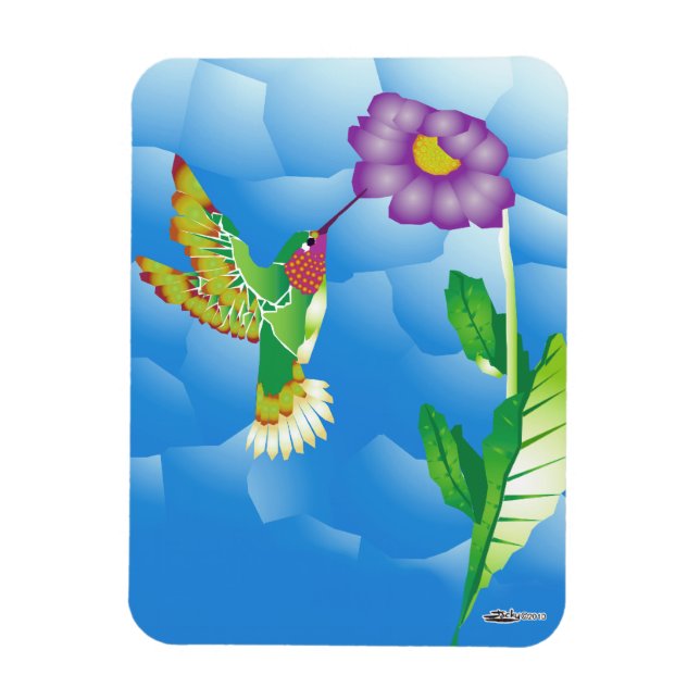 Hummingbird: stilisiert magnet (Vertikal)