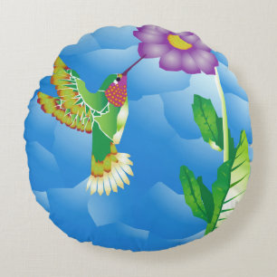 Hummingbird: stilisiert rundes kissen
