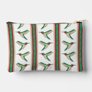 Hummingbird Stripe Zipper Pouch Zubehörtasche