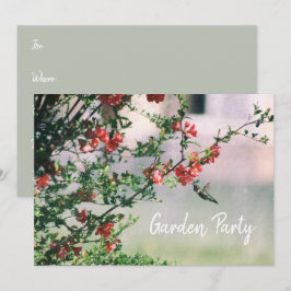 Hummingbird Summer Floral Garden Party Einladung