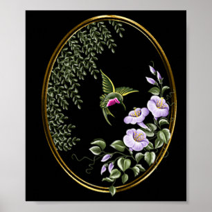 Hummingbird Suncatcher Design Print Poster