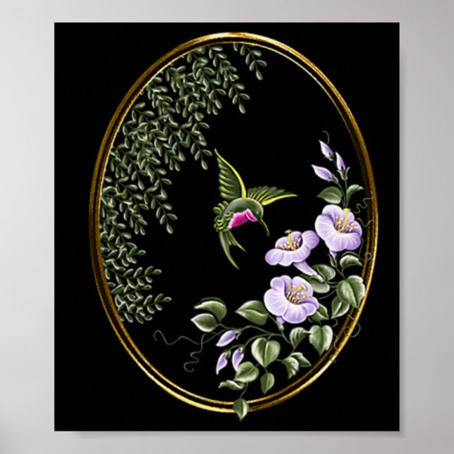 Hummingbird Suncatcher Design Print Poster (Vorne)