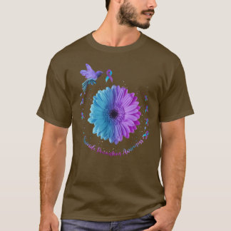 Hummingbird Sunflower Ribbon Suizidprävention T-Shirt