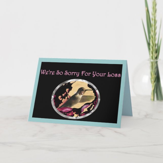 Hummingbird Sympathy Card von uns allen Karte (Vorderseite)