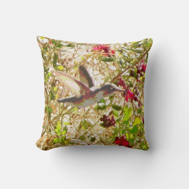 Hummingbird Throw Kissen (Vorderseite)