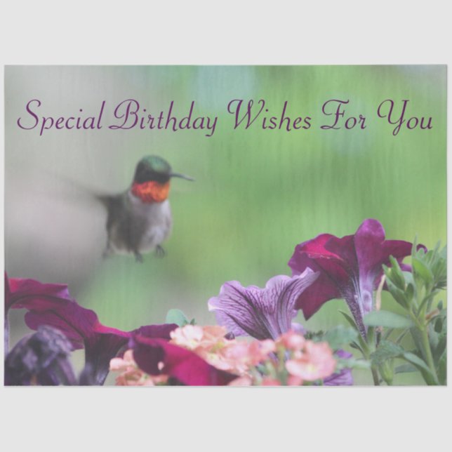 Hummingbird Tissue Paper Seidenpapier (Vorderseite)