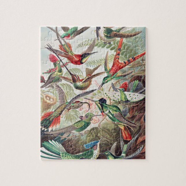 Hummingbird, Trochilidae Kolibris von Ernst Haecke Puzzle (Vertikal)