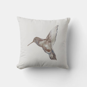 Hummingbird Tropical Painting Neutral Pillow Kissen