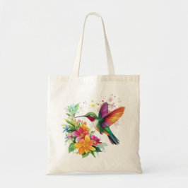 Hummingbird Tropische Blume Tragetasche