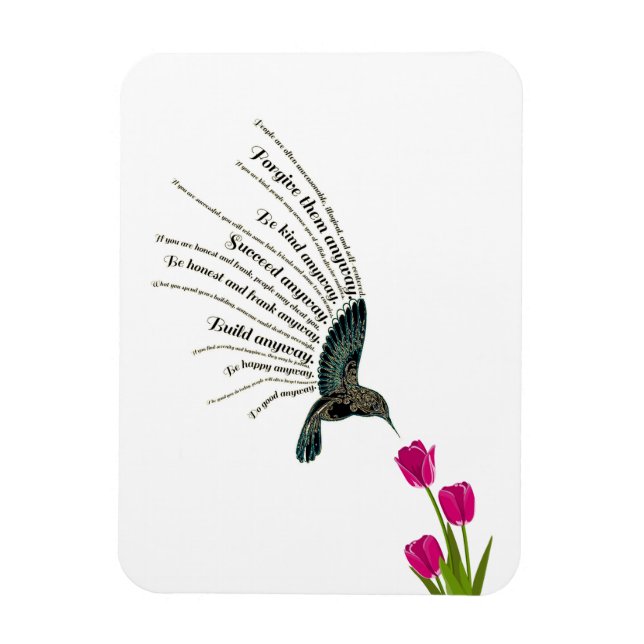 Hummingbird-Tulpen Magnet (Vertikal)