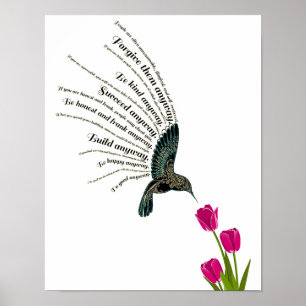Hummingbird-Tulpen Poster