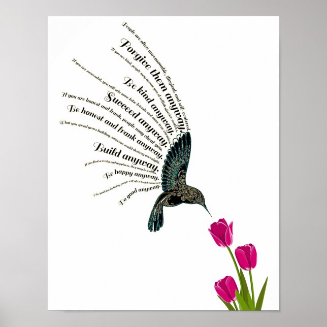 Hummingbird-Tulpen Poster (Vorne)