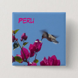 Hummingbird über Peru Button