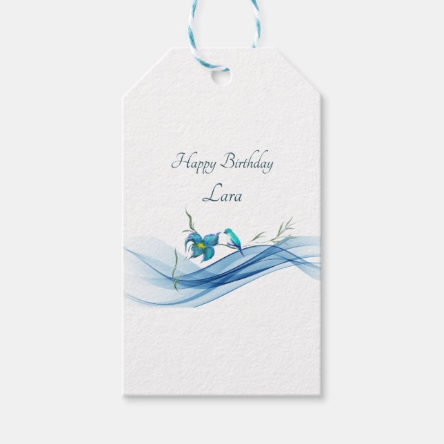 Hummingbird und Blue Wave Geschenkanhänger (Vorderseite)