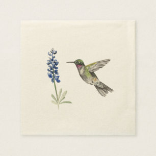 Hummingbird und Bluebonnet Serviette