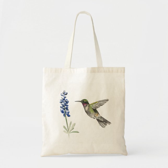 Hummingbird und Bluebonnet Tragetasche (Vorne)