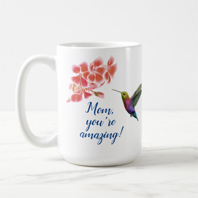 Hummingbird und Blume Mama Kaffeetasse (Links)