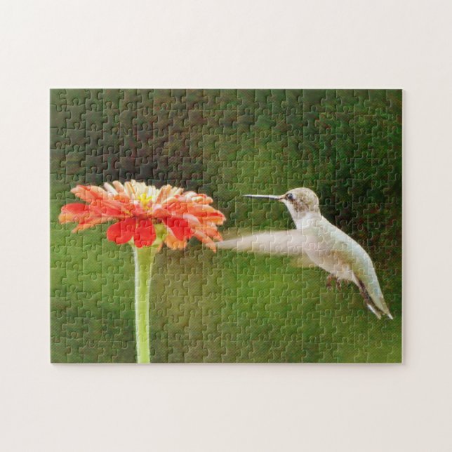 Hummingbird und Blume Puzzle (Horizontal)