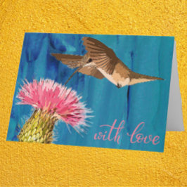 Hummingbird und Cactus Bloom Mother Day Card Feiertagskarte