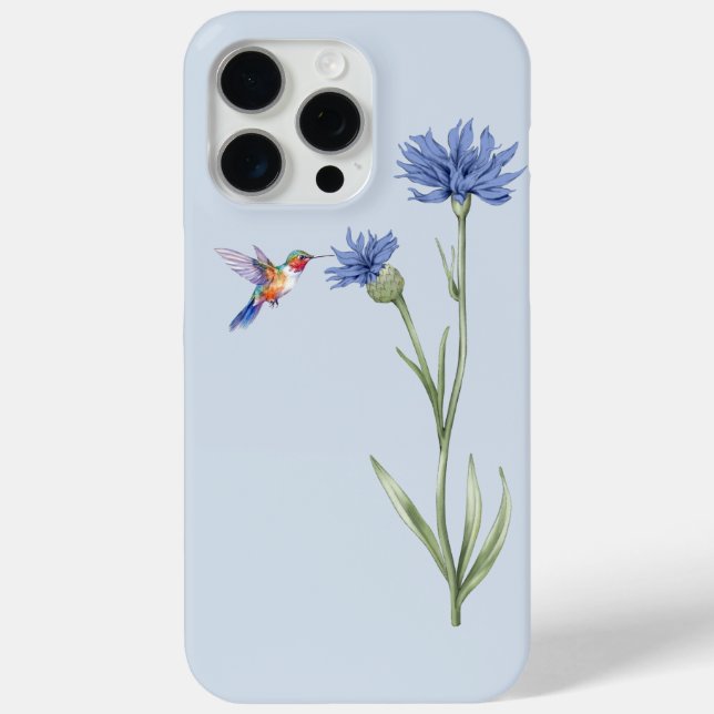 Hummingbird und Cornflower Case-Mate iPhone Hülle (Rückseite)