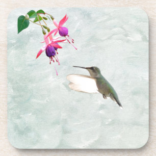 Hummingbird und Fuschia Untersetzer