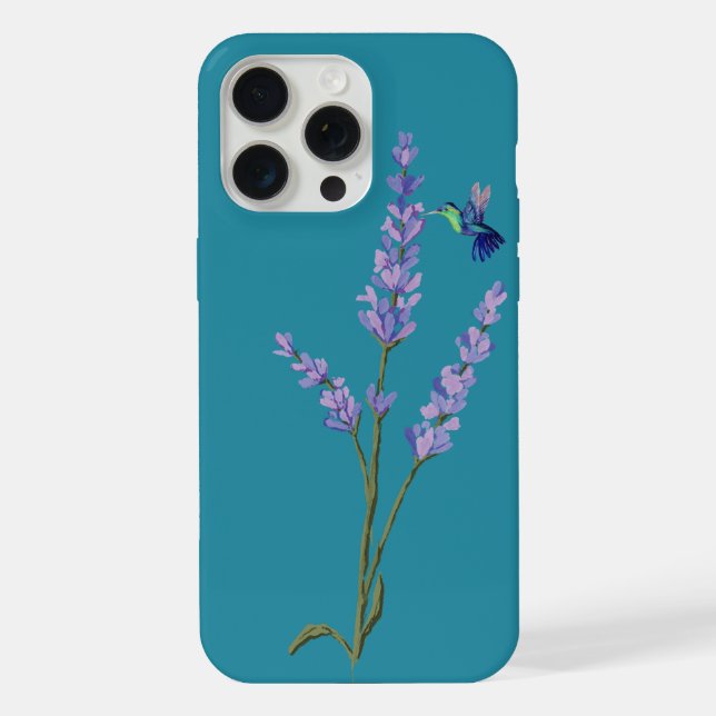 Hummingbird und Lavender iPhone Hülle (Rückseite)