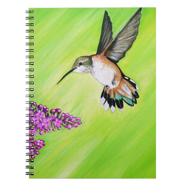 Hummingbird und Lilac Painting Notizblock (Vorderseite)