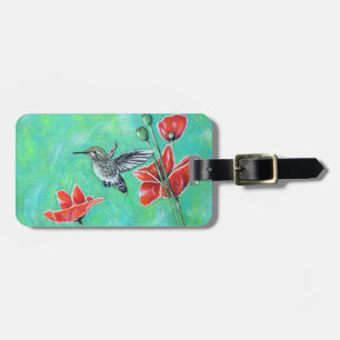 Hummingbird und Poppies Painting Gepäckanhänger