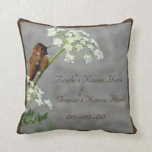 Hummingbird und Queen Anns Hochzeitskissen Kissen