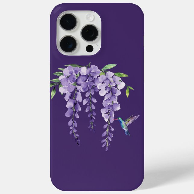 Hummingbird und Wisteria Case-Mate iPhone Hülle (Rückseite)